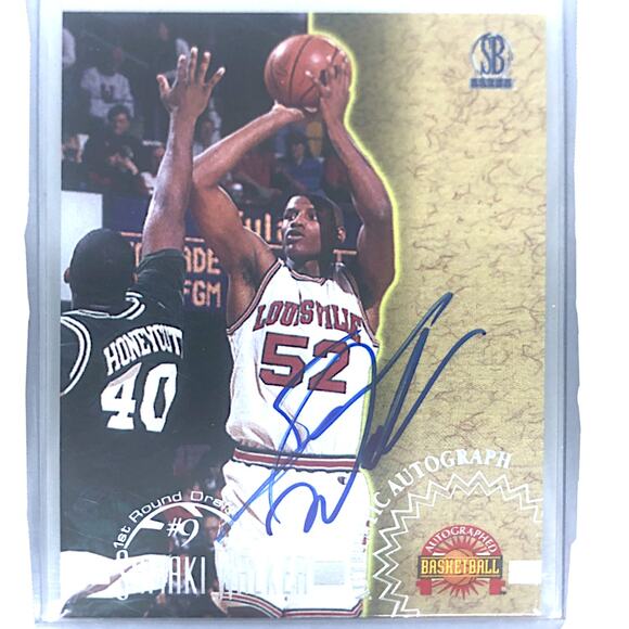 Samaki Walker 1996 Louisville Score Board Autographed Basketball Cards -Lot of 3 - Picture 3 of 5